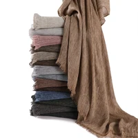 180*65cm Tie-dye Crinkle Rayon Hijabs for Women Muslim Scarf Shawls Plain Ladies Breathable Headband Femme Turban Ramanda 5