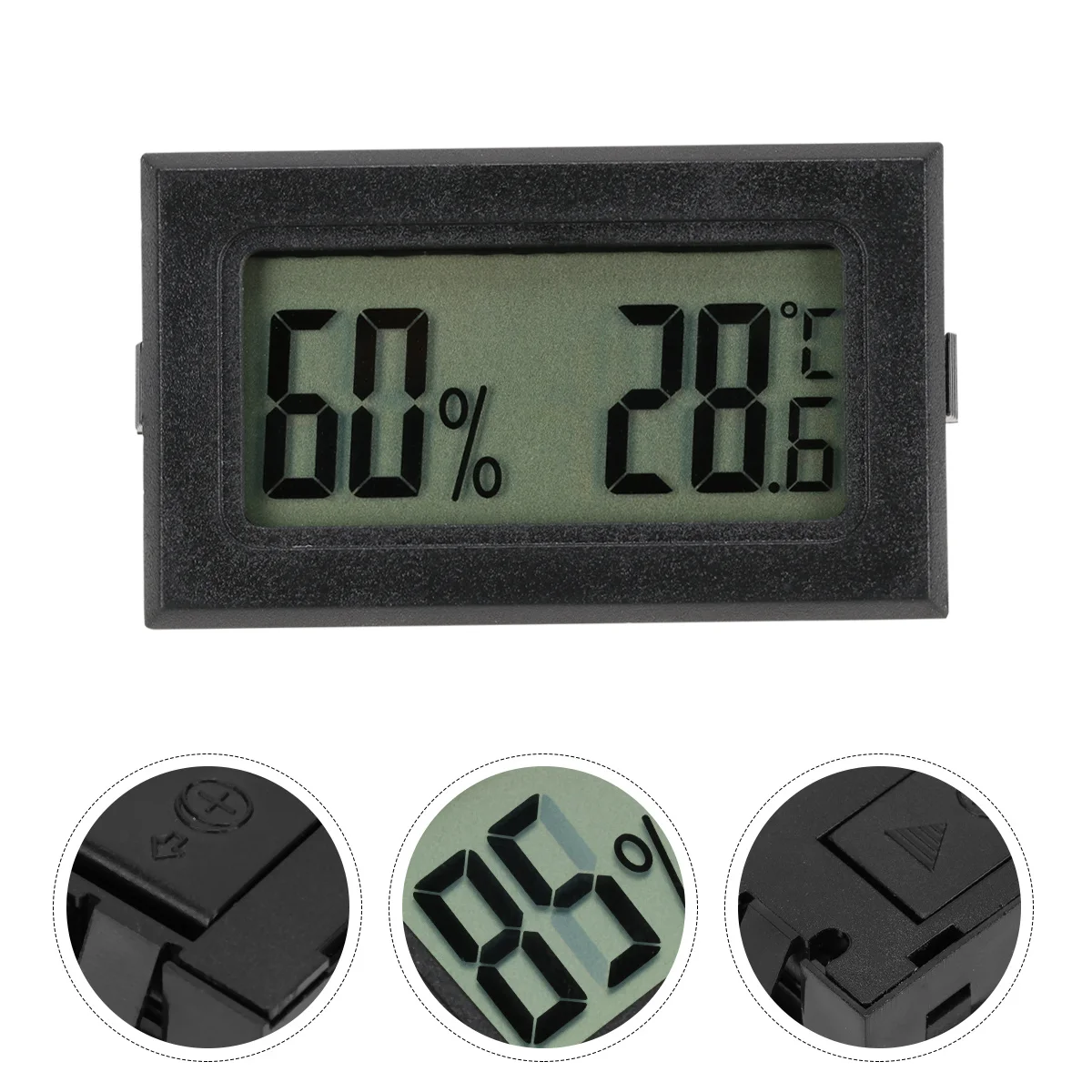 

5pcs Mini Digital Hygrometer Thermometer For Reptile Tank Lcd Wireless Temperature Humidity Monitor Data Refresh Every 5S