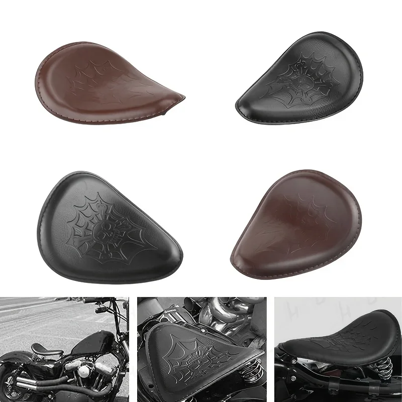 

For Cruiser Chopper Skull Print Motorcycle Seat, Universal Single Seat Cover Waterproof Wear-Resistant Easy Installation