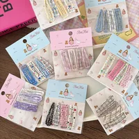 Dopamine Hair Clips 4pcs Colorful Polka Dot Gingham BB Clips Spring Summer Side Bangs Barrettes for Girls Sweet Hair Accessories