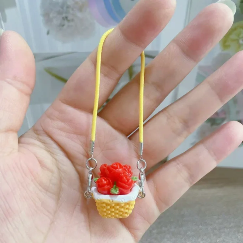 Aksesori Pakaian untuk Boneka Labubu 15 Cm 17 Cm Generasi Pertama Hingga Ketiga Keranjang Bunga Panda Liontin Tas Kalung