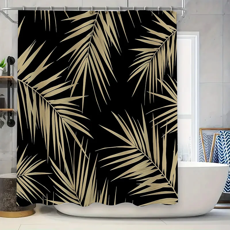 

Tropical Rainforest Shower Curtain Nature Palm Leaf Backdrop Bathroom Decor Waterproof Fabric Vintage Artistic Home Decor