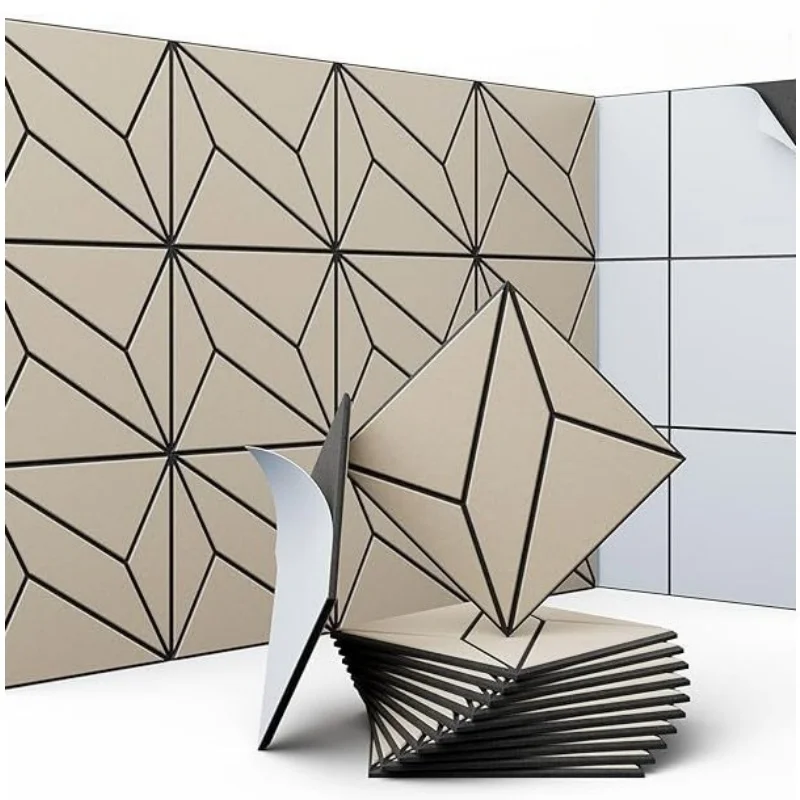 

Removable Scalable Parallelogram Texture Wallboard High-Density Sound-Absorbing Reduce Noise Self-Adhesive Felt Panel Wall Decor