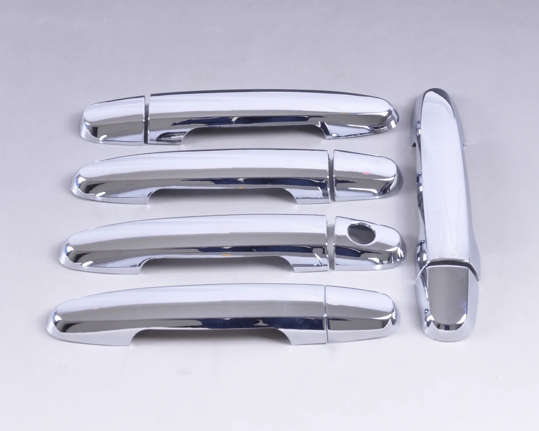 10Pcs Car Styling Chrome Door Handle Cover Trim Moldings for Toyota RAV4 5Door 2006 2007 2008 2009 2010 2011 2012 2013+