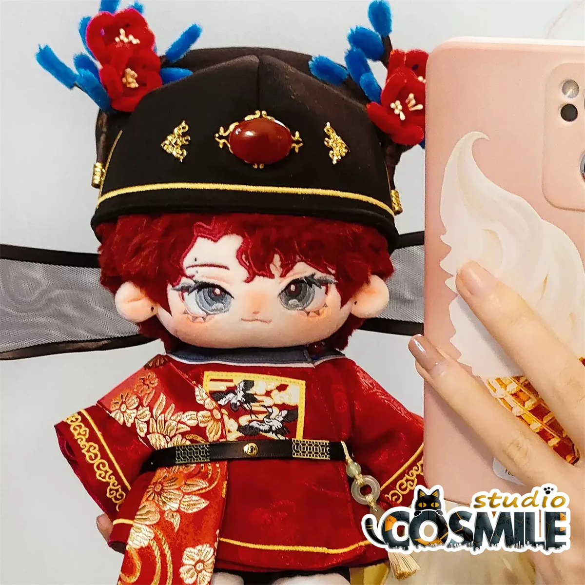 Zhuangyuan The Champion Hanfu Red Official Ancient Costume Stuffed Plush 20cm Doll Accessories Doll's Clothes DJ Jan