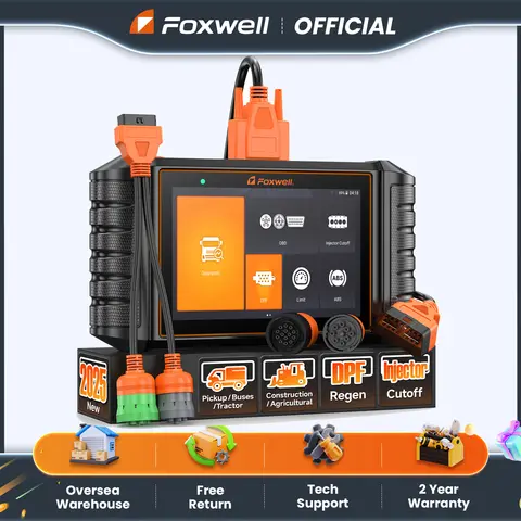 FOXWELL HD500 24V Heavy Duty Truck Diesel Scanner Diagnostic Tool DPF Regen Injector Full System Diesel Diagnostic Scan Tool