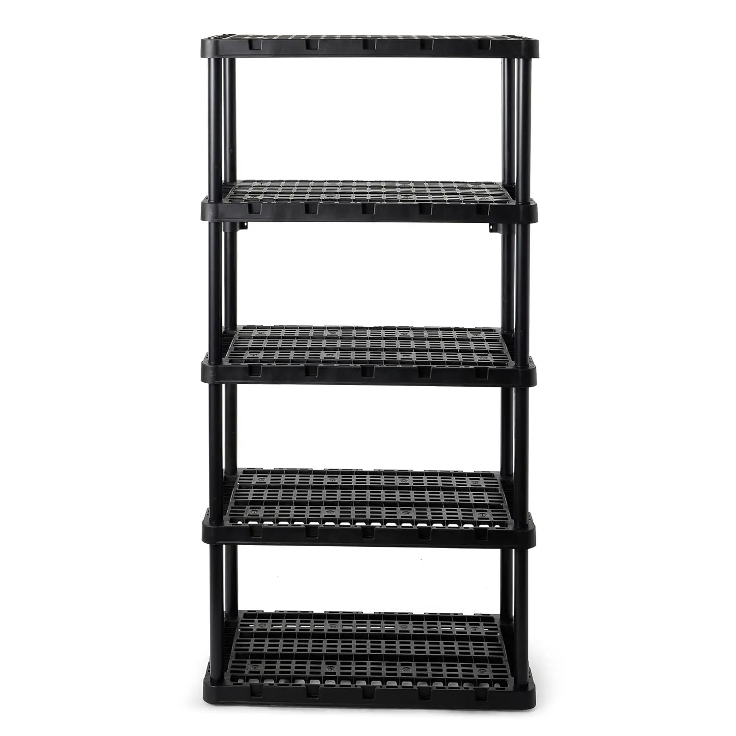 

Пластиковые стеллажи для хранения с 5 полками, сверхпрочные гаражные полки, черные - напольный органайзер для кухни, на заказ