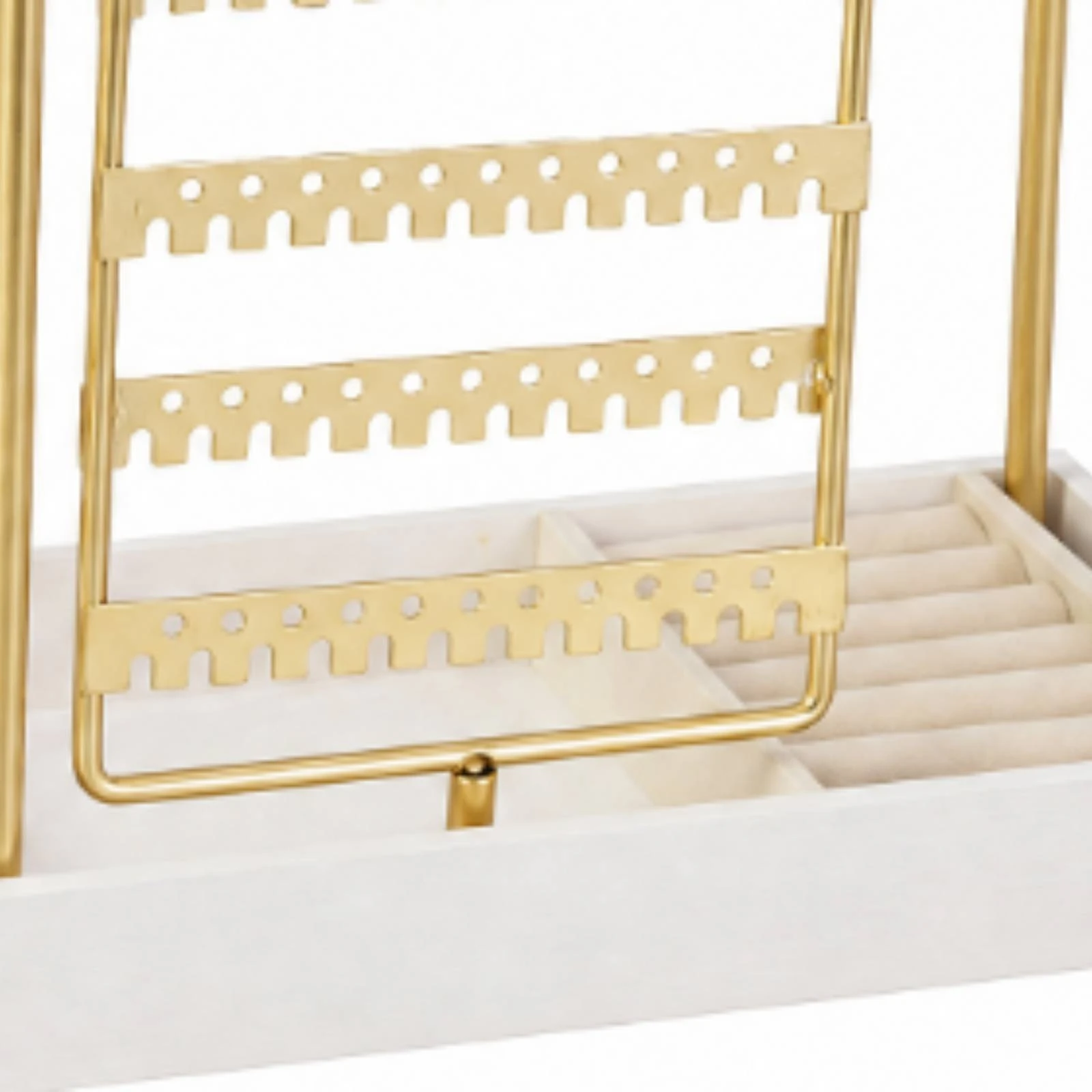 Rotating Jewelry Organizer Sturdy Desktop Jewelry Stand with Earring Panel Necklace Display Stand Compact for Dressing Table