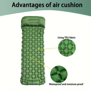 Inflatable outdoor camping mattress, pillow pillow with pillows, ultralight air treadmill, built -in bomb, hiking mattress 6 Main Sales Inflatable Mattress Car - №1