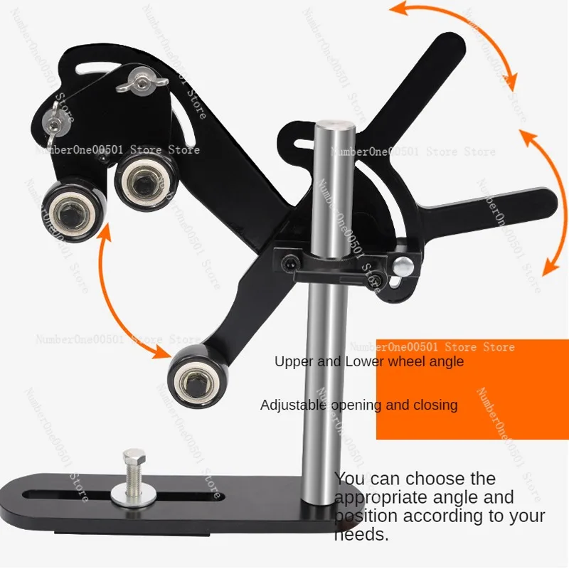 Woodworking Lathe Center Frame, Stable Support Parts, 3-Wheel Stabilizer, Clamping Auxiliary Tool