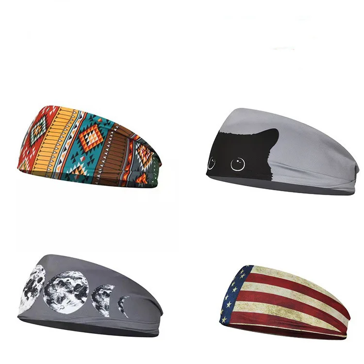 Spring and Summer Sweat-absorbing Streamers Women's Turban Fitness Hairband Multi-function Hair Tie headband