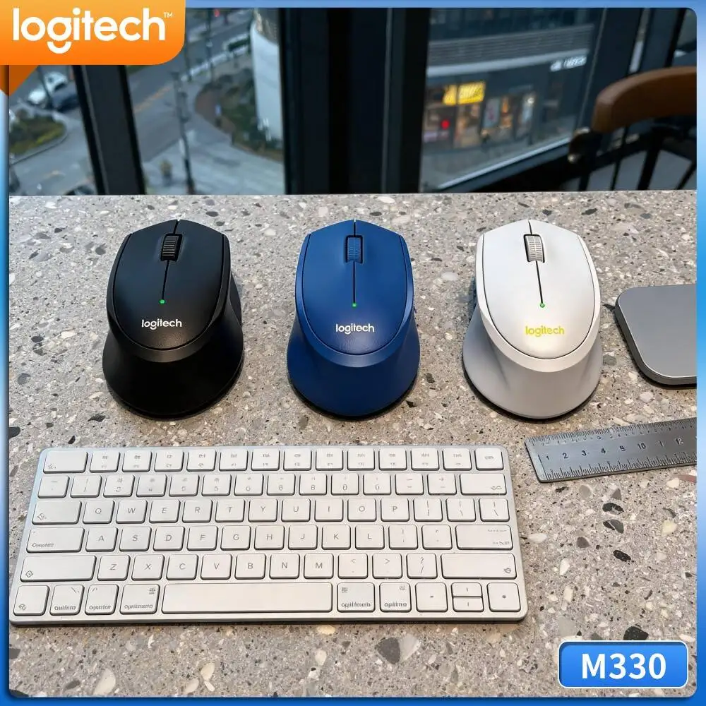 Logitech M330 Silent Wireless Mouse Multi Purpose Household Office For Browsing Typing Editing Laptop Desktop PC