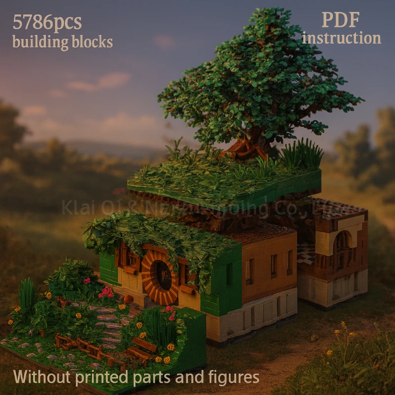 

Набор строительных блоков, фантазийная модель входа в дом, сделай сам, сборка кирпичей, архитектурная коллекция, развивающие игрушки, подарок