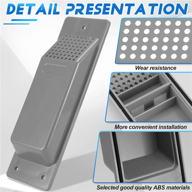 AA49 16PCS Kit presa d'aria per contenitore di spedizione Accessori per contenitori di spedizione resistenti Kit di ventilazione del flusso Grigio