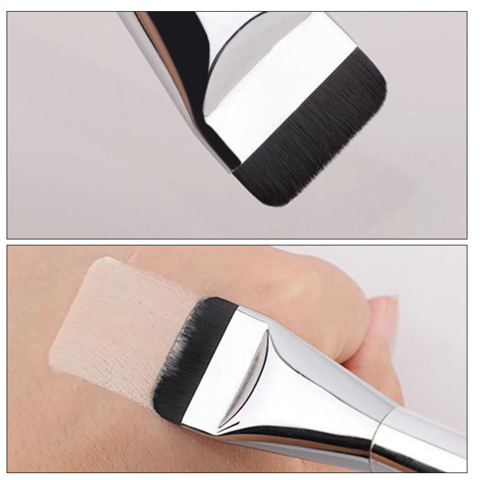 1Pcs Mixed Foundation Cream Makeup Brush Ultra-thin Durable Portable Lightweight Flat Head Face Contour Brush Uniform Skin Tone