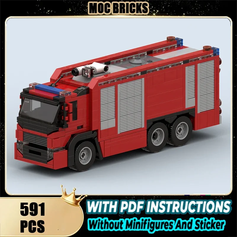 ตัวต่อโมเดลรถดับเพลิง GB เทคโนโลยีโมดูลาร์ ของขวัญคริสต์มาส ของเล่น DIY ชุดประกอบ