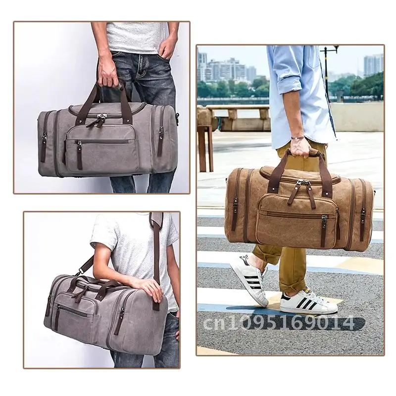 MARKROYAL Mens Canvas Travel Duffel Male Large Capacity Travel Crossbody Tote Bags Dropshipping Bags Bag Shopping Travel Carry