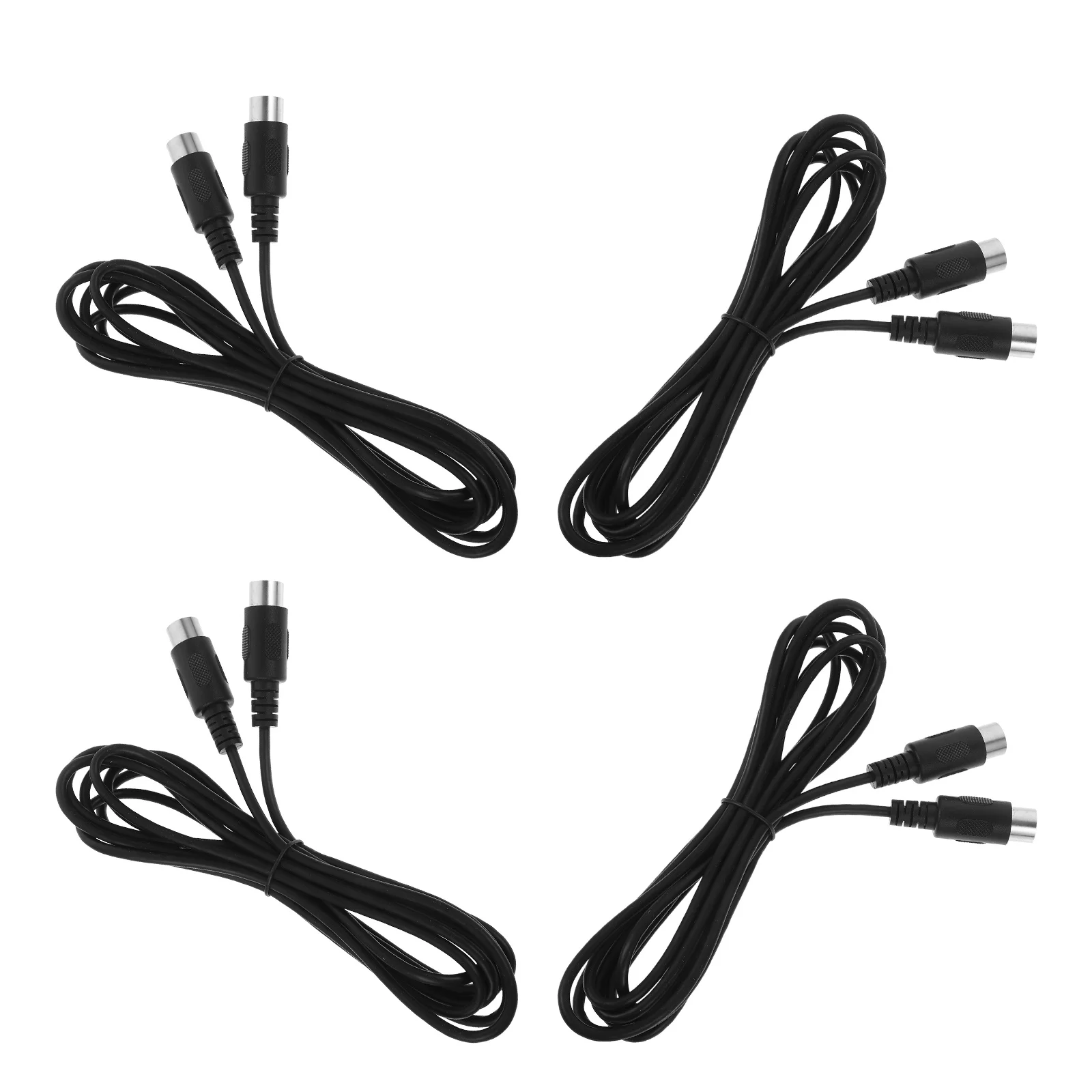 

4Pcs Midi Cable 5-Pin Male to Male Reliable Midi Extension Cable for Electronic Drums Keyboard Synthesizer Recording
