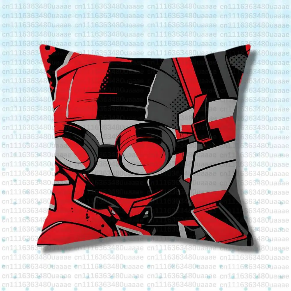 S-Sharkrobot Madness  Combat Printed Cushion Pillow Case Covers Fantasy Inspired Sofa Home Room Decor