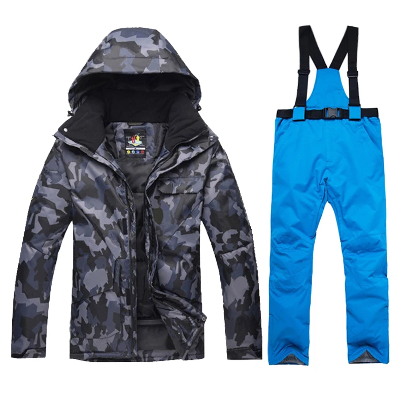 -30 gradi tuta da sci uomo inverno outdoor antivento impermeabile pantaloni da neve maschili set sci e snowboard giacca da sci marche