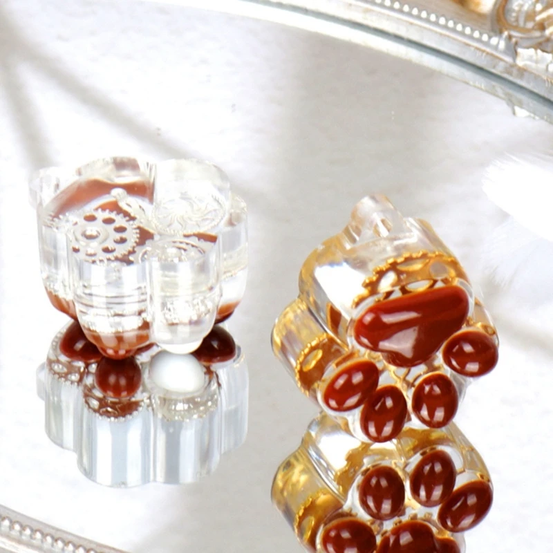 لتقوم بها بنفسك القط باو المفاتيح قالب من السيليكون مع ثقب المفاتيح قلادة Charms الايبوكسي قالب الصب مجوهرات على ظهره حلية معلقة