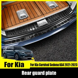 For Kia Carnival Sedona KA4 2021 2022 2023 Rear guard plate Car trunk protective panel threshold strip Decorative strips