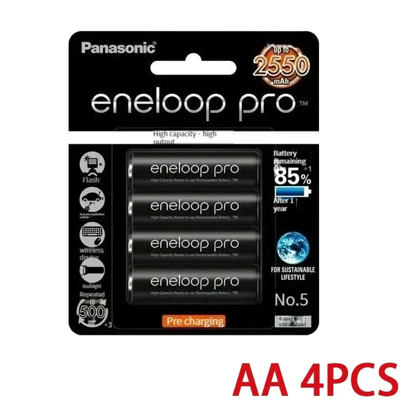100% Panasonic Enelop Originele Oplaadbare Batterij Pro AA 2550mAh 1.2V NI-MH Camera Muis Airconditioner