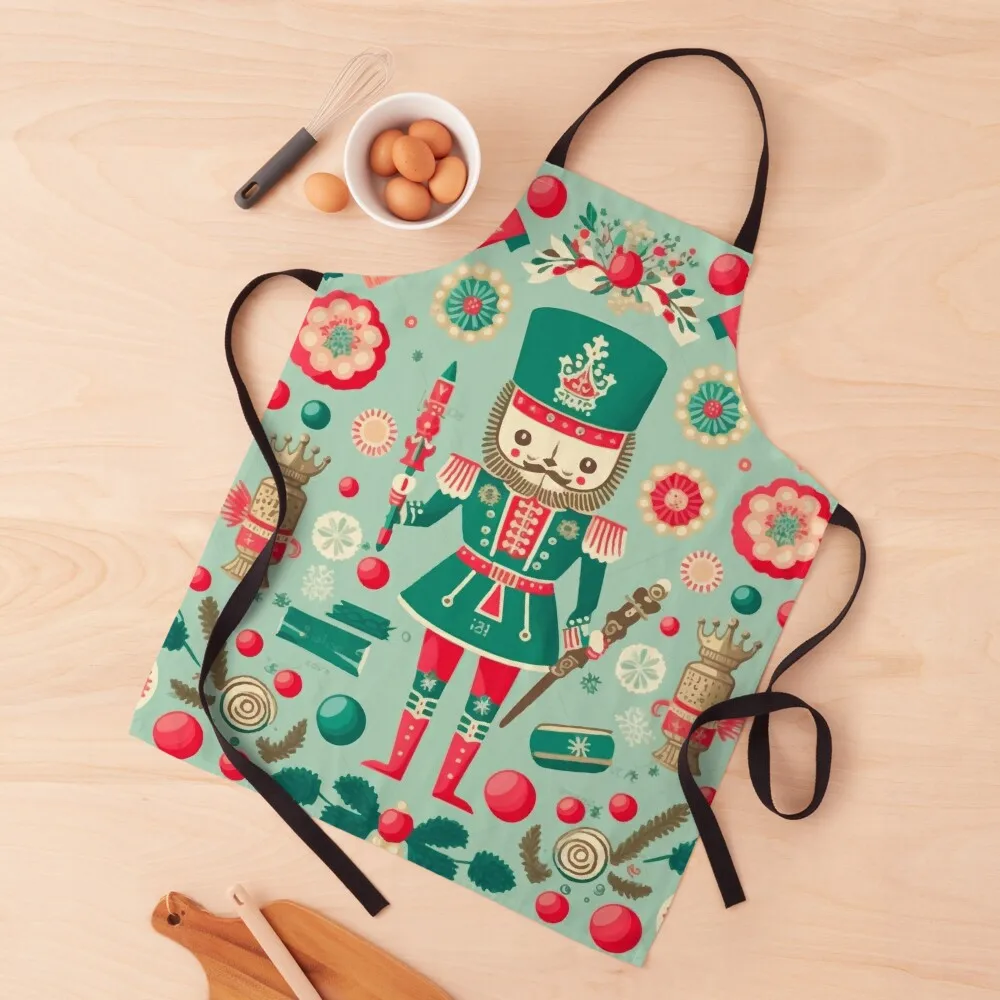 

christmas nutcracker Apron for women with pocket Household Items Useful cook wear Apron