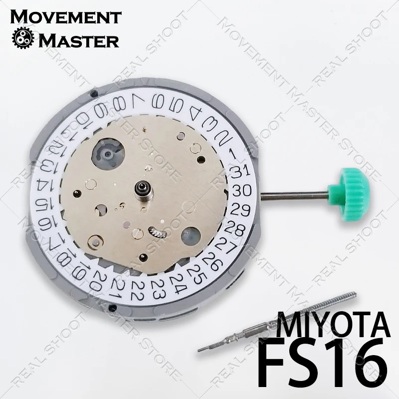 FS16 Хронограф Кварцевые часы Механизм для Miyota 3 стрелки Двухчасовая дата 24 часа SR626SW 23,7 мм 5,10 мм FS16 Хронограф Кварцевые часы Механизм для Miyota 3 стрелки Двухчасовая дата 24 часа SR626SW 23,7 мм 5,10 мм