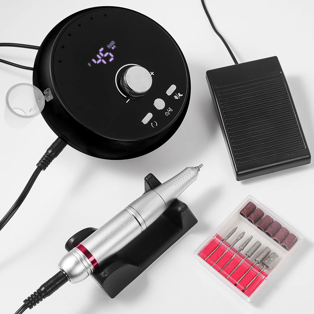 Nieuwe 45000 RPM Professionele Elektrische Nagelboor Manicure Machine Geluidsarme Nagels Schuurmachine Set Nagelsalon Polijstmachine Apparatuur Gereedschappen