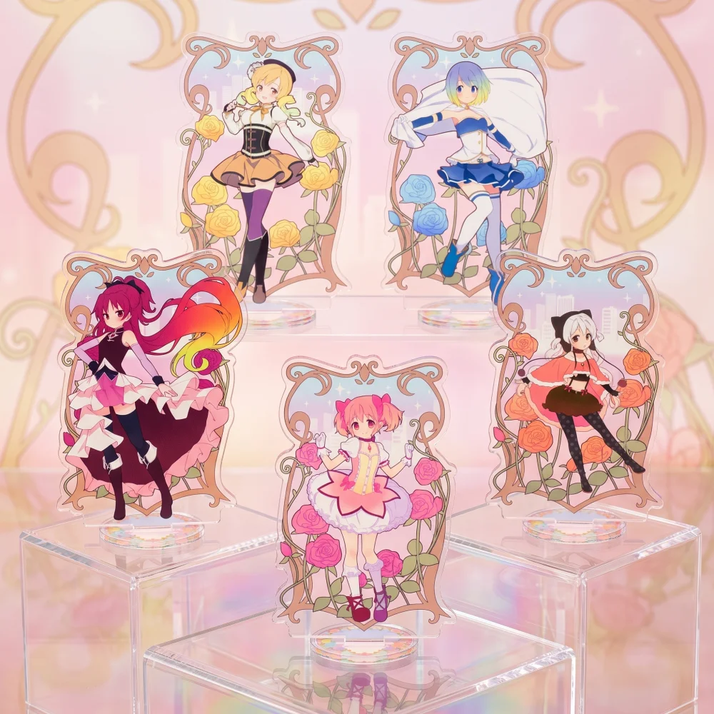 Anime Puella Magi Madoka Magica Acrylic Stand Figurine Madoka Homira Sayaka Kyoko Mucha Cosplay Tabletop Ornament Gift Keychain