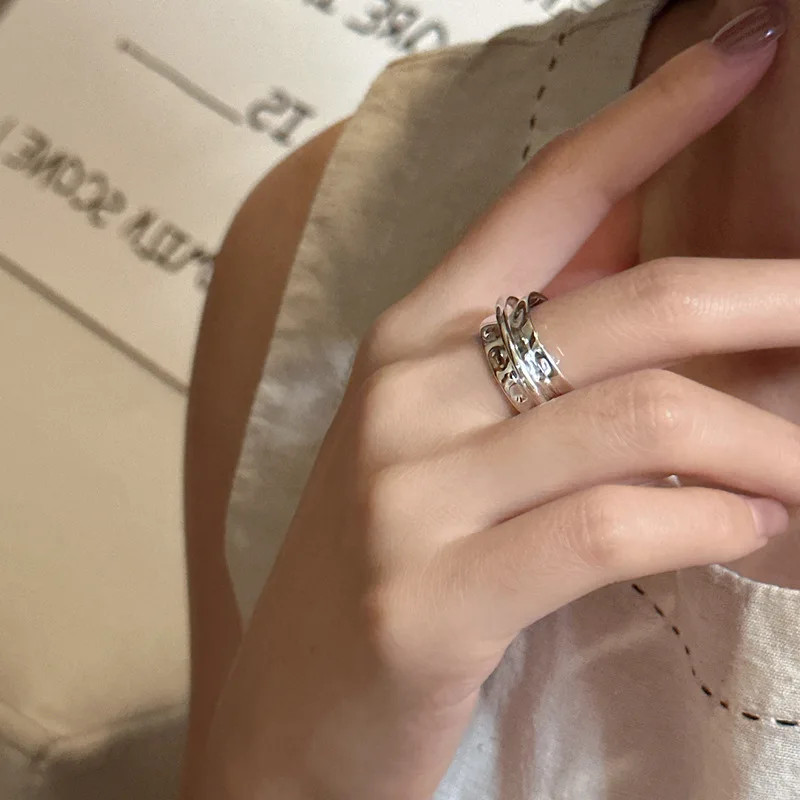 

Joyas De Plata 925 Por Mayor Anillo Sterling Silver Heavy Industry Opening Design Ring