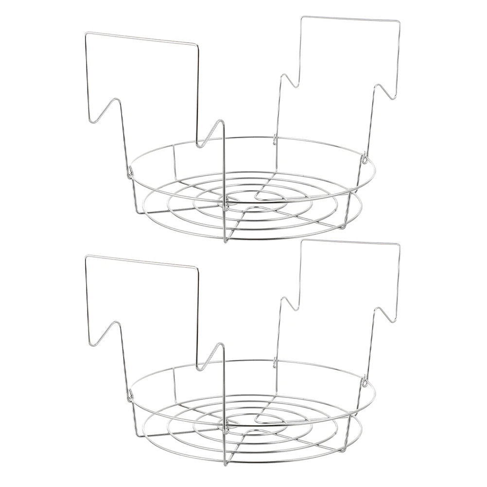 

2Pcs Steel Canning Shelf Water Bath Canner Rack Household Steamer Canning Rack Jars Holder Steamer Shelf