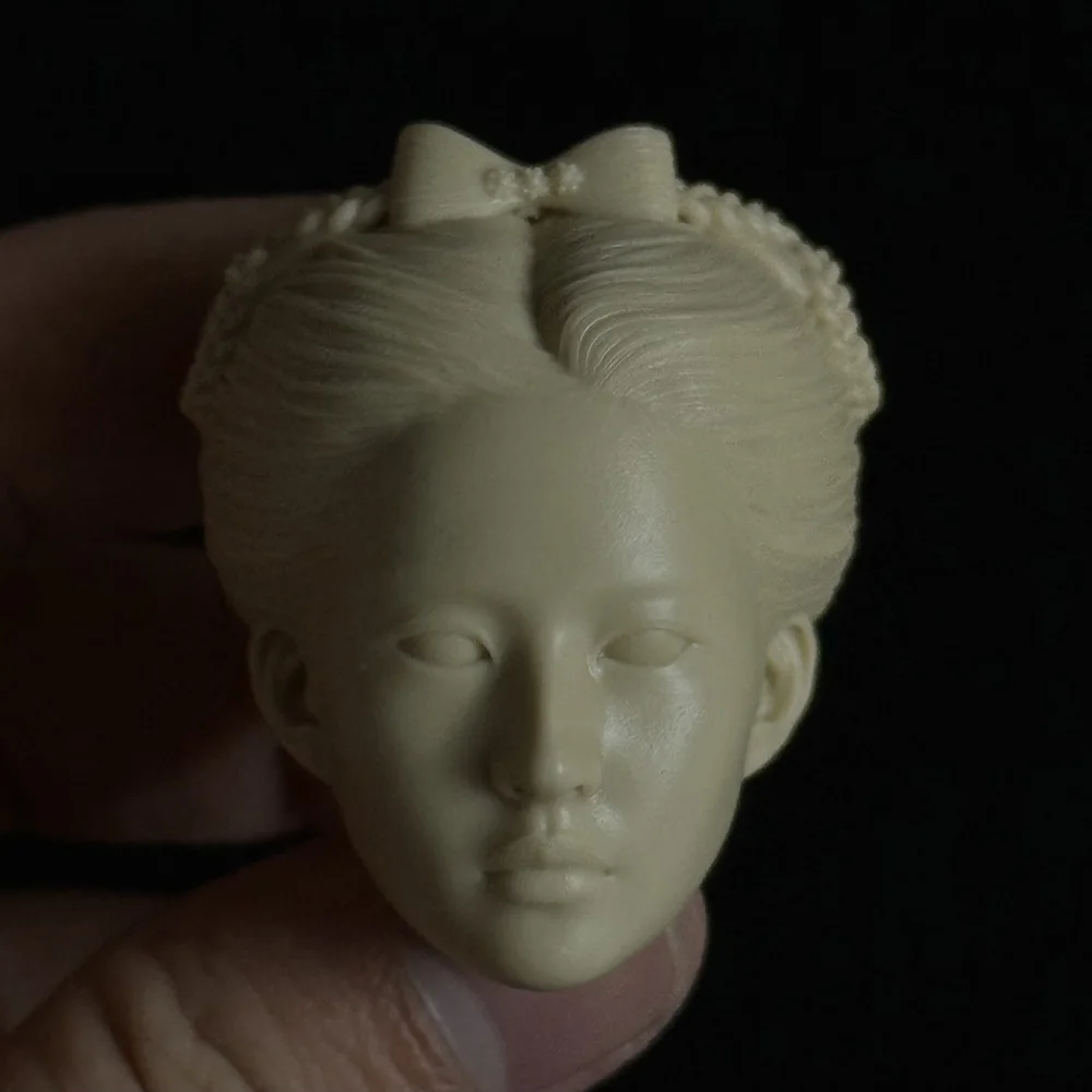 High Quality Unpainted Model 1/6 Scale Asian Beauty Chinese Star Liu Yifei White Head Carving Model for 12in Action Figure DIY