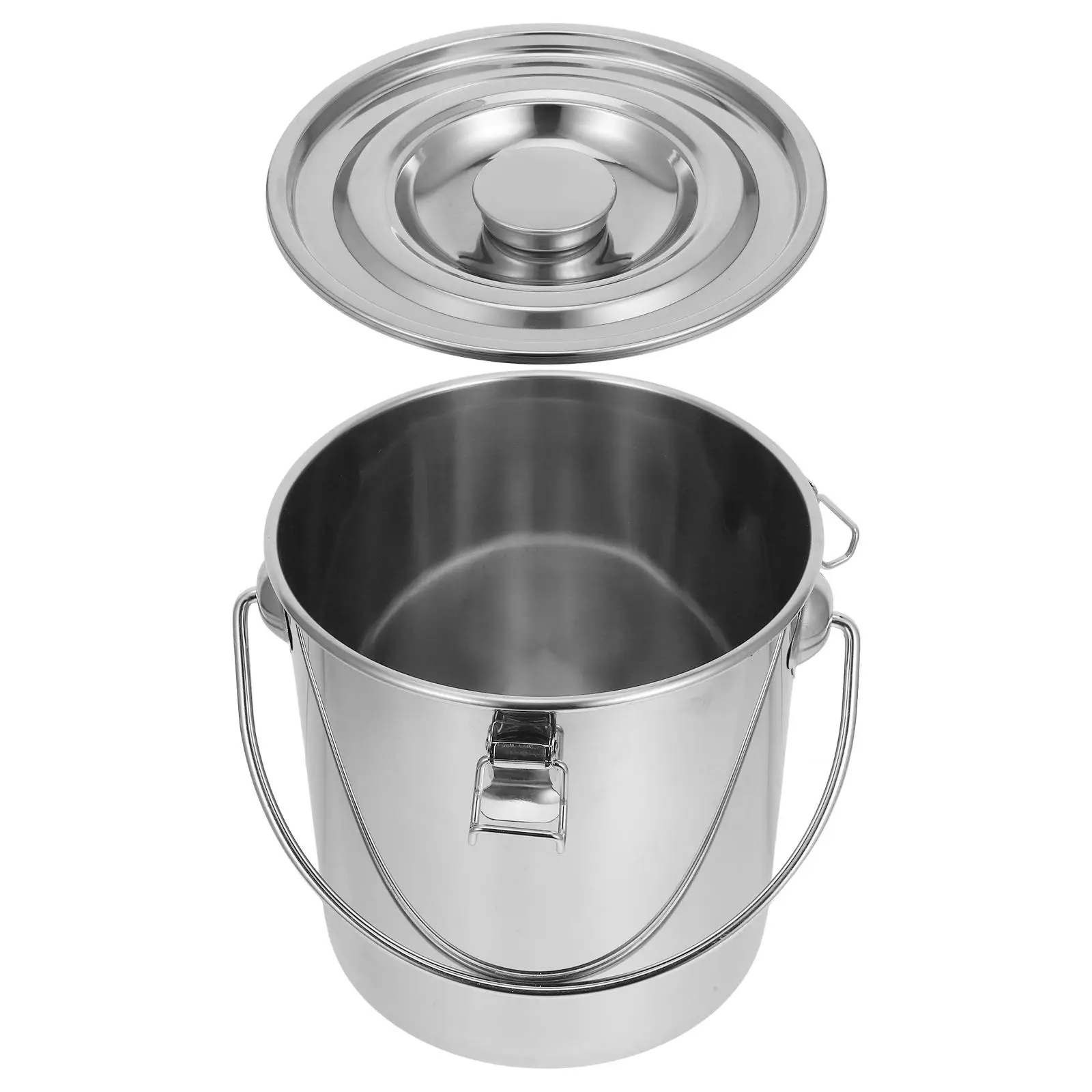 

Sealed Pail Storage Container Stainless Steel Rice Bucket Home Oil Water Grease Portable Sealing With Lid Milk