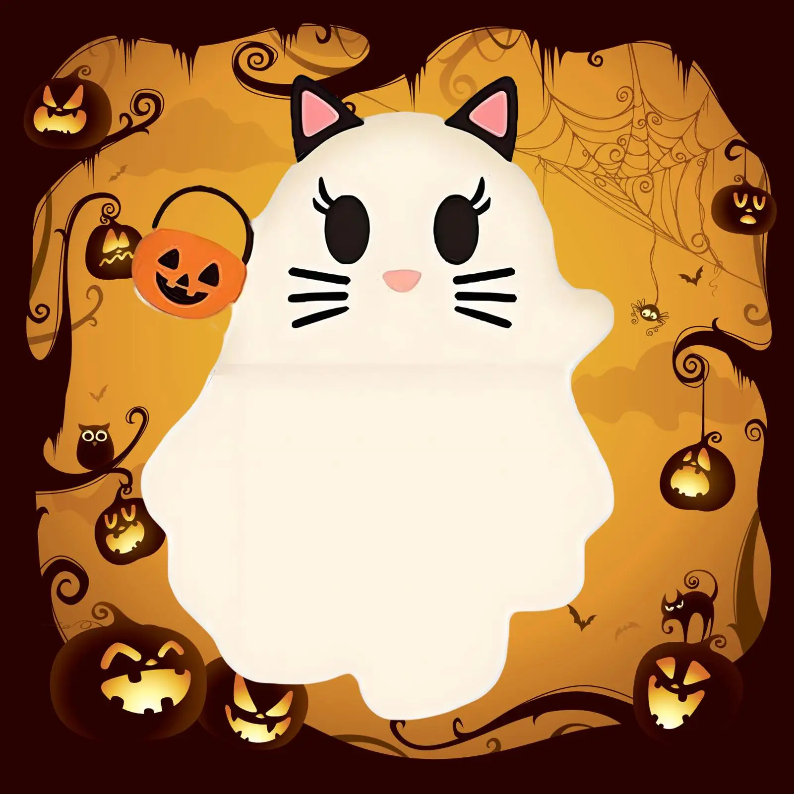 Minifiguren voor telefoonhoesje Halloween Ghost Smartphone Beeldje Halloween Mini Figuur Peel-and-stick Decoraties voor mobiele telefoon