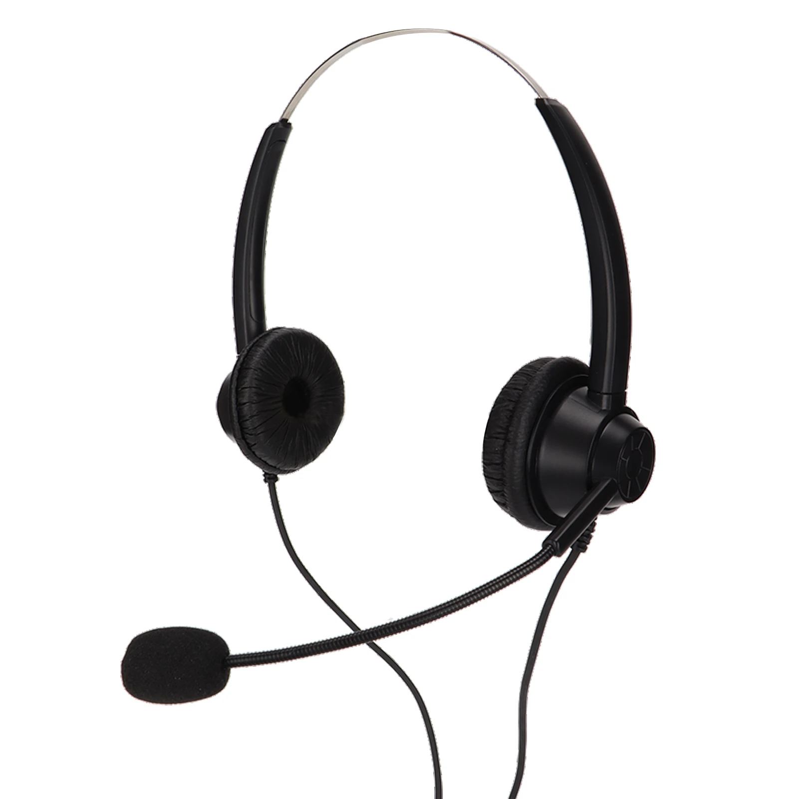 H360DRJ Binaural Phone Headphone Black Noise Canceling Double Sided Headset for Call Centers Online Courses 100-500υA