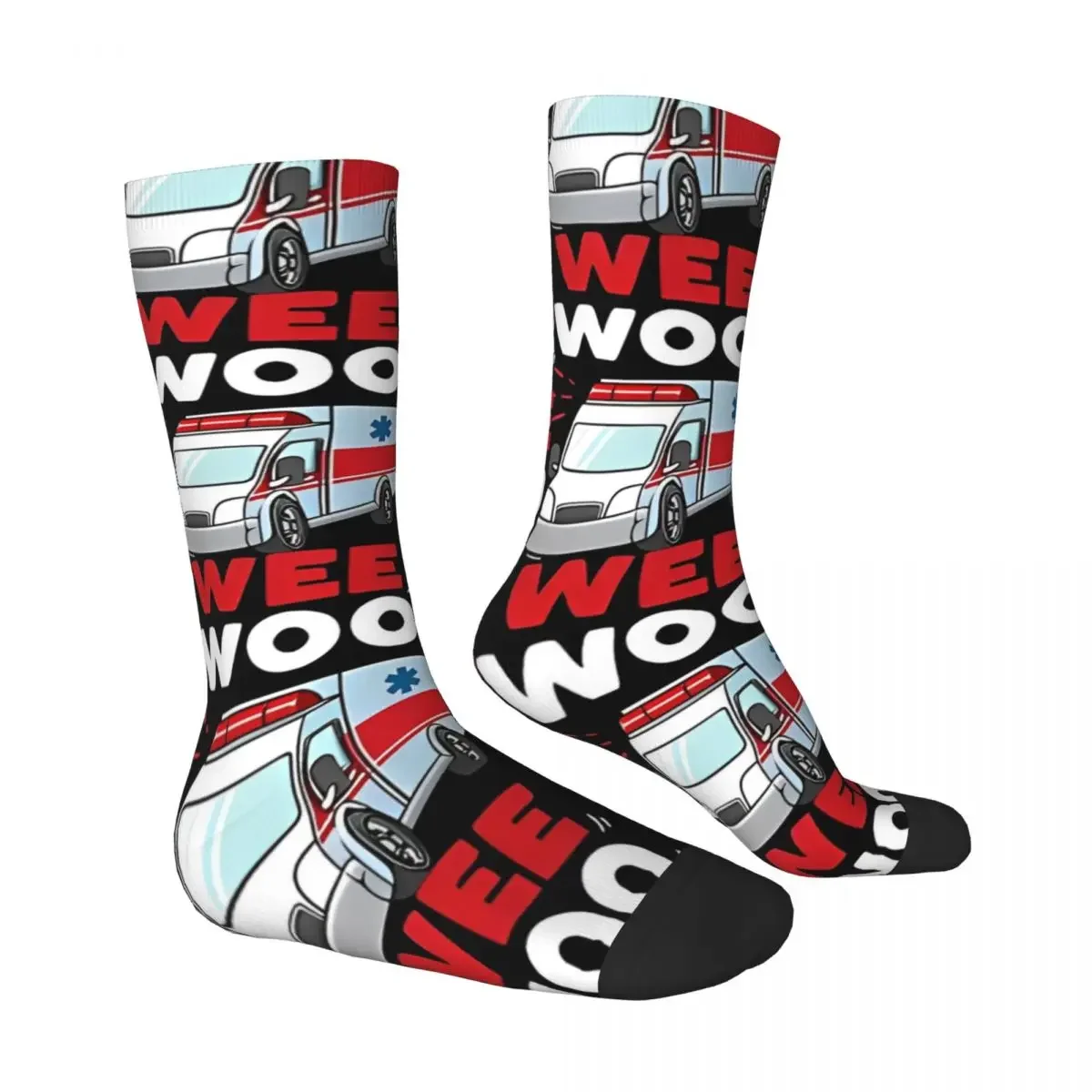 Wee Woo Ambulance Emergency Medic Socks Fashion Stockings Winter Non Slip Men Socks Warm Graphic Running Sports Socks