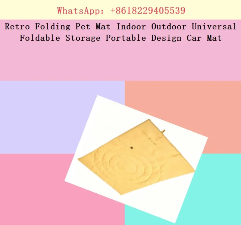Retro Folding Pet Mat Indoor Outdoor Universal Foldable Storage Portable Design Car Mat