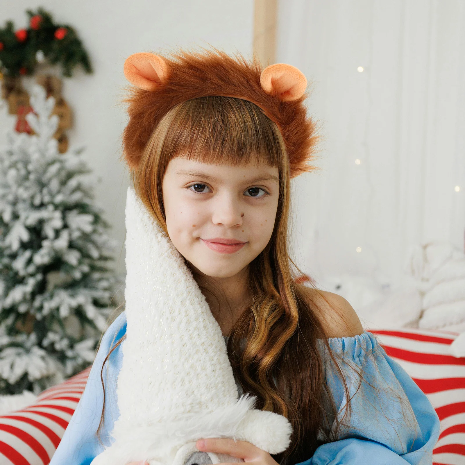 

Lion Headband Cute Lion Ear Headband 's Headdress Soft Animal Ears Headpiece for Jungle Costume Halloween Zoo Party