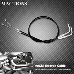 900mm Motorcycle Lengthened Throttle Cable/Clutch Cable For Harley Sportster Iron XL 883 1200 Touring Road King Dyna Softail