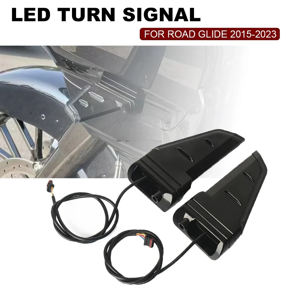 

For Road Glide Custom FLTRX Ultra FLTRU Limited FLTRK 2015-2023 Motorcycle side LED turn signal brake