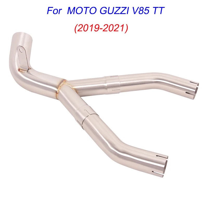 Escape    Motorcycle Middle Connect Tube Mid Link Pipe Stainless Steel  Exhaust System For  MOTO GUZZI V85 TT 2019-2021