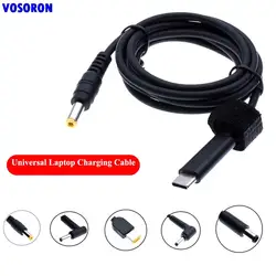 USB Type C PD Charging Cable Cord Dc Power Adapter Jack Converter to 13 Plugs Male for Lenovo Asus Dell Hp Laptop Charger