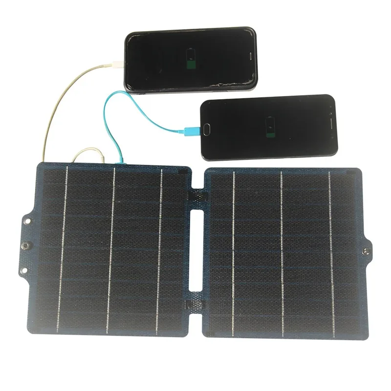 5V 10W Output Foldable Solar Bag ETFE USB-C/USB Portable Solar Panel Fast Charging for Power Bank Phone Tablet Camping Emergency
