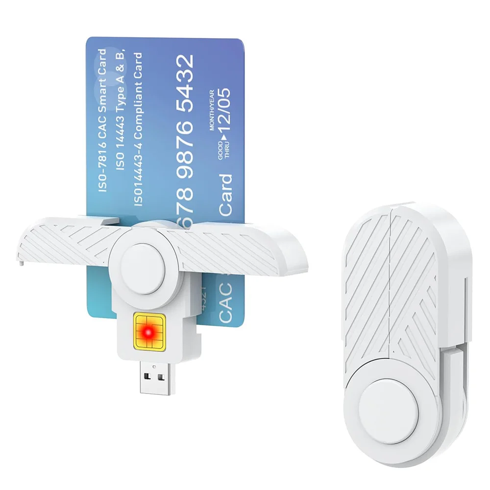 USB CAC Smart Card Reader, DOD Military Common Access PIV Readers Compatible with Windows, Mac OS and Android Phone
