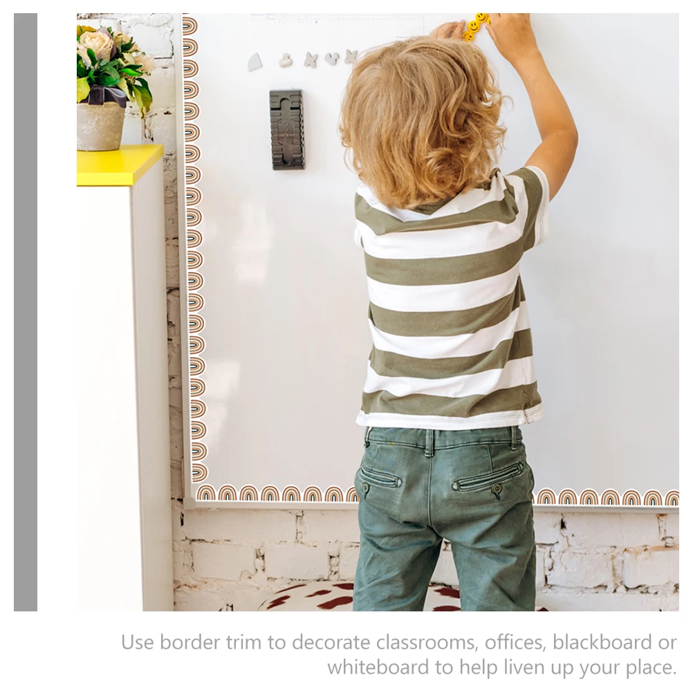 

12 Pcs Whiteboard Stickers Decoration Classroom Bulletin Borders Magnetic Force Blackboard Chalkboard Pvc Office Removable