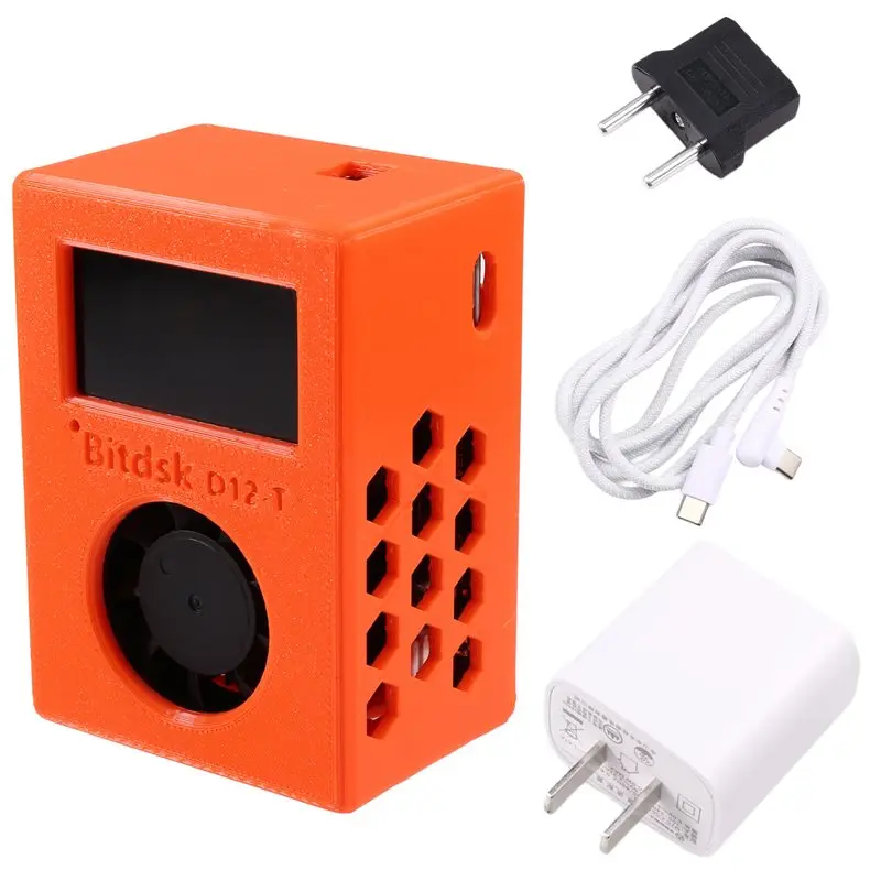 M52K-Bitdsk D12 T BTC Miner 200Gh/S Bitcoin ASIC Solo Mining With Smart Display For Bitcoin Network Lottery EU Plug