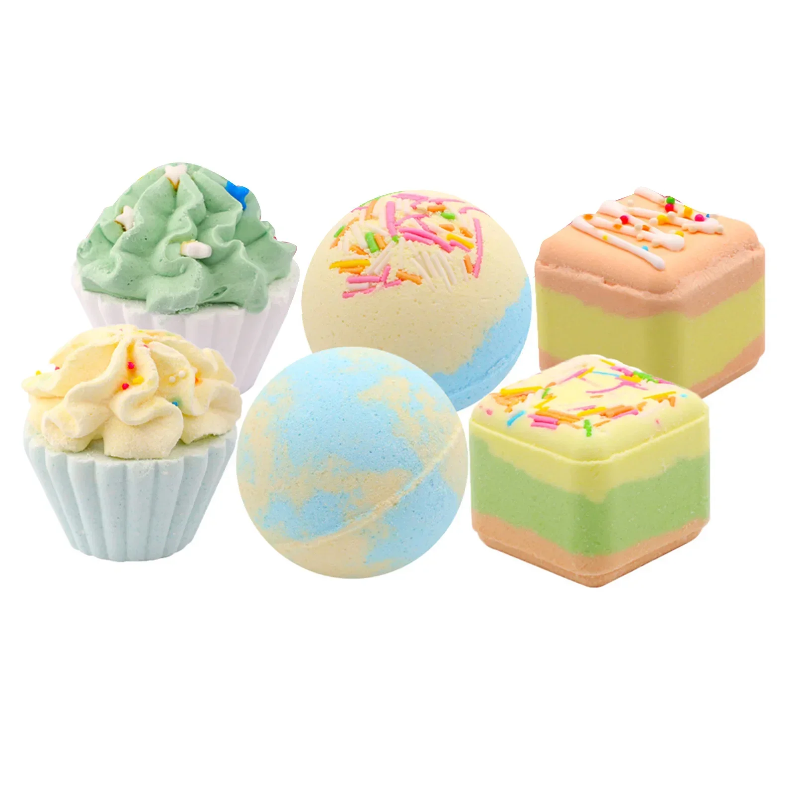 6Pcs Aromatherapy Bath Bomb Christmas Gift Stress Relief Relaxation Scented Shower Bath Salt Ball for Valentine\'s Day Birthday