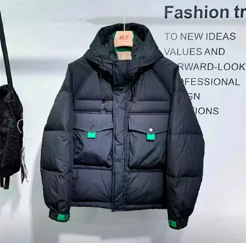 

Новая зимняя модная мужская повседневная хлопковая куртка с капюшоном, теплая рабочая одежда, пальто-стойка, длина, полиэфирное волокно